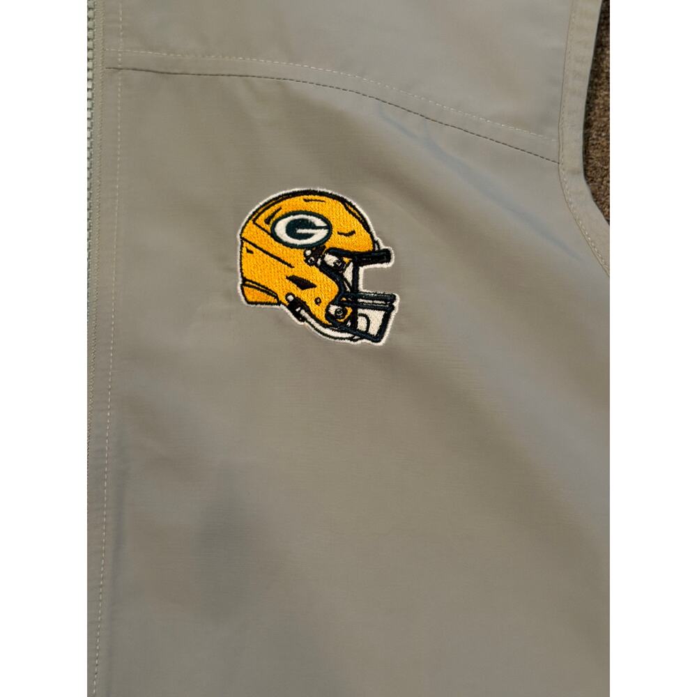 Green Bay Packers helmet Cutter & Buck Charter Eco Mens Full Zip Vest-Small-NWT - Picture 2 of 6